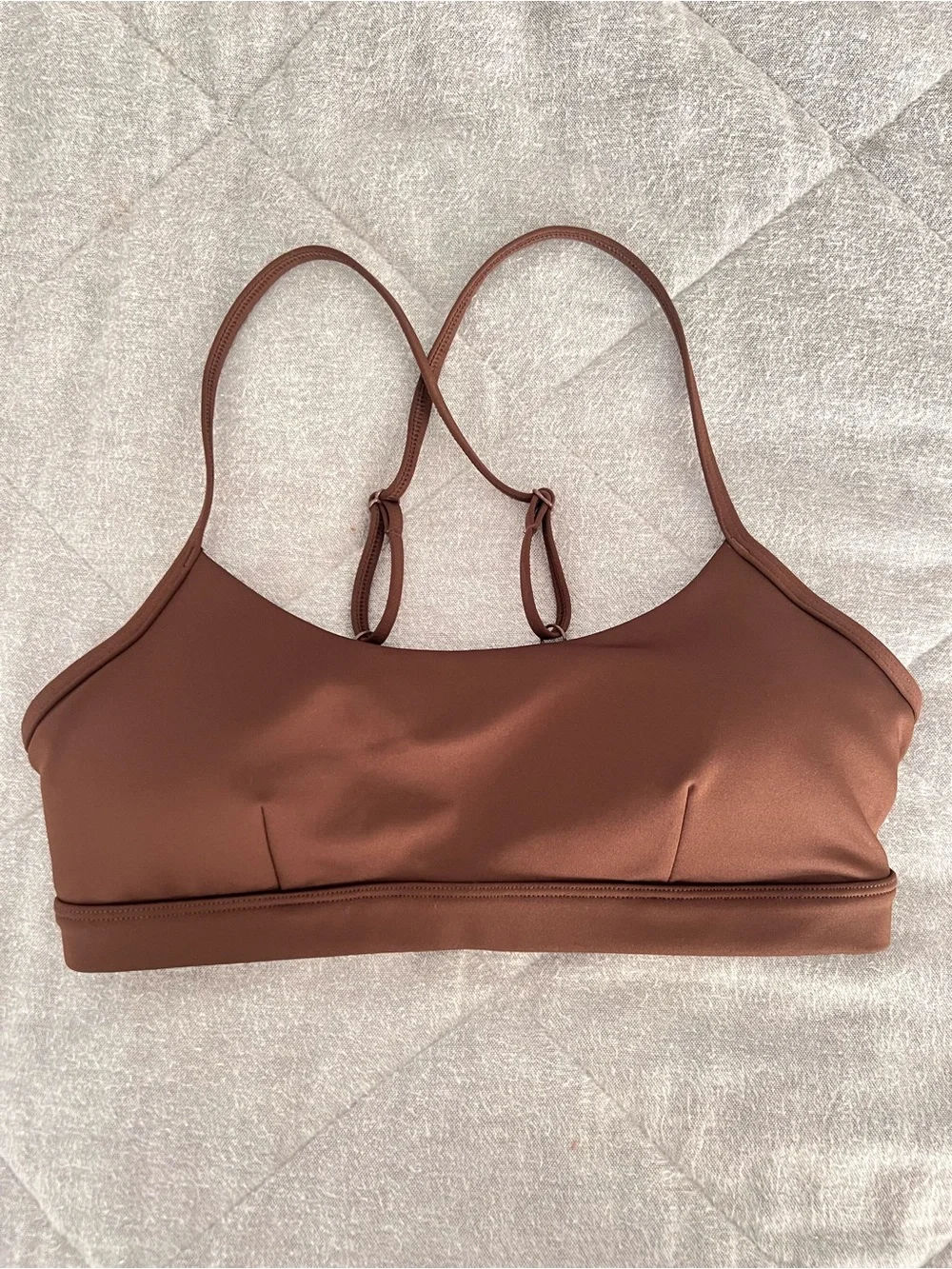 ALO Airlift Intrigue Bra in Espresso